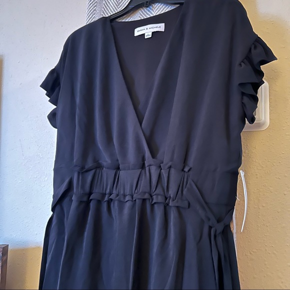 Emma & Michele Black Side Tie Dress - Picture 3 of 4